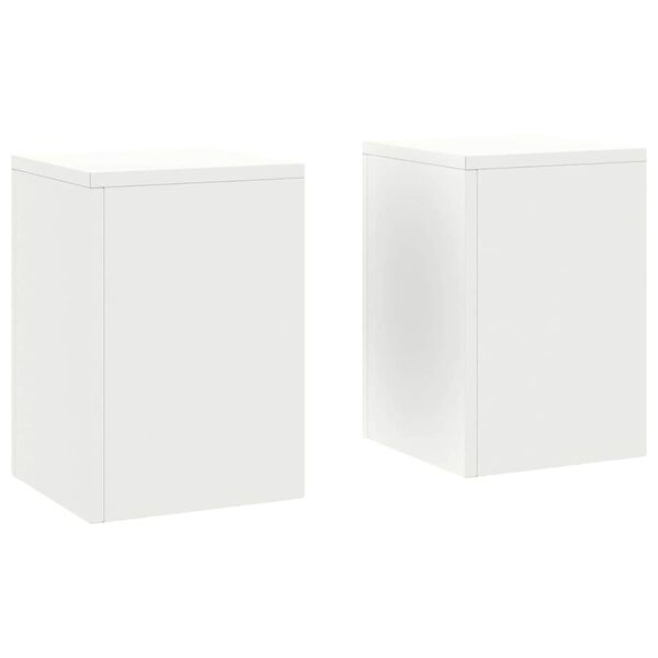 vidaXL Plant Stand 2 pcs White 24 x 24 x 35 cm Steel