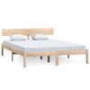 vidaXL Bed Frame without Mattress Solid Wood 140x190 cm
