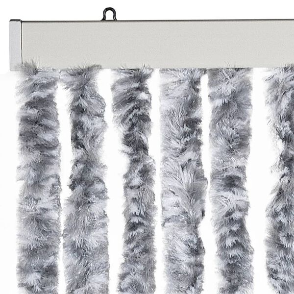 vidaXL Insect Curtain White and Grey 100x220 cm Chenille