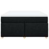 vidaXL Box Spring Bed with Mattress Black 140x200 cm Fabric