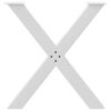 vidaXL Dining Table Legs X-Shaped 2 pcs White 80x(72-73) cm Steel