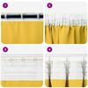 vidaXL Blackout Curtains with Rings 2 pcs Mustard Yellow 245 x 140 cm