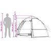 vidaXL Instant Tent Folding Grey and Orange 280 x 280 x 160 cm Steel