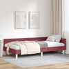 vidaXL Corner Bed Frame with Headboard Wine Red 80 x 200 cm Fabric