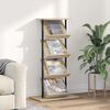 vidaXL Magazine Rack Sonoma Oak 68 x 40 x 123.5 cm Engineered Wood