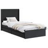 vidaXL Bed Frame with Storage and Headboard Black 100 x 200 cm