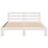 vidaXL Bed Frame without Mattress White 150x200 cm King Size Solid Wood Pine