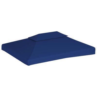 vidaXL 2-Tier Gazebo Top Cover 310 g/m² 4x3 m Blue