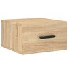 vidaXL Wall-mounted Bedside Cabinets 2 pcs Sonoma Oak 35x35x20 cm