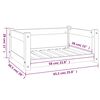vidaXL Dog Bed Honey Brown 65.5x50.5x28 cm Solid Pine Wood