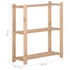 vidaXL 3-Tier Storage Rack 80x28.5x90 cm Solid Pinewood