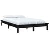 vidaXL Bed Frame without Mattress Black Super King Size Solid Wood