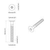 vidaXL Head Cap Screw 2900 pcs Silver Steel