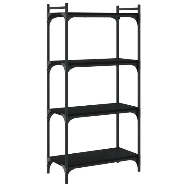 vidaXL Bookcase 4-Tier Black 60x30x120 cm Engineered Wood