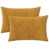 vidaXL Throw Pillow 2 pcs HEERLEN Yellow 40 x 60 cm Microfiber Fleece