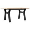 vidaXL Coffee Table Y-Frame 80x50x40 cm Solid Wood Pine and Steel
