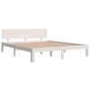 vidaXL Bed Frame without Mattress White Solid Wood Pine 160x200cm