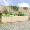 vidaXL Planter Ivory 385 x 100 x 75 cm Galvanised Steel