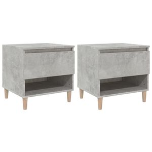 vidaXL Bedside Tables 2 pcs Concrete Grey 50x46x50 cm Engineered Wood