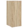 vidaXL TV Wall Cabinets with LED Lights 2 pcs Sonoma Oak 30.5x35x70 cm