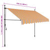 vidaXL Manual Retractable Awning with LED 250 cm Yellow and Blue