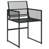 vidaXL 9 Piece Garden Dining Set Black Poly Rattan
