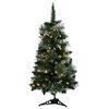 vidaXL Artificial Pre-lit Christmas Tree with Stands Green 90 cm PVC