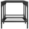 vidaXL Coffee Table with Transparent Glass Top 78.5x40x40 cm Steel