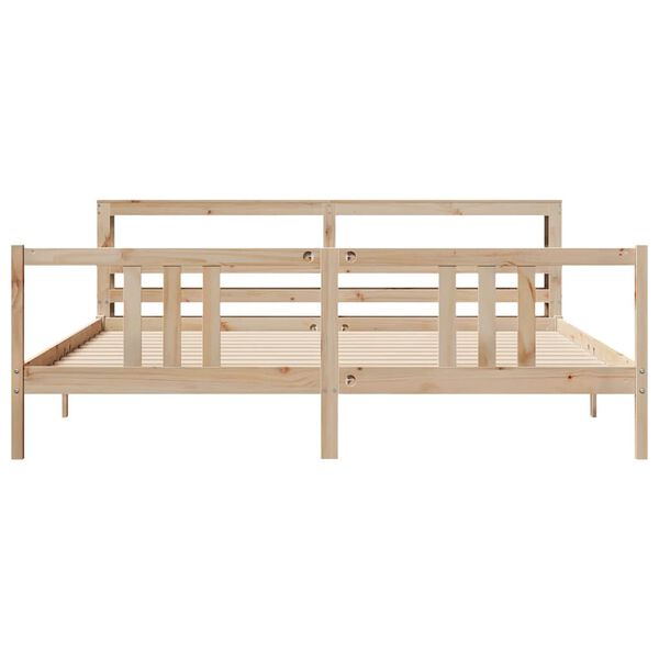 vidaXL Bed Frame with Headboard without Mattress 180x200 cm Super King