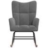 vidaXL Rocking Chair Dark Grey Velvet