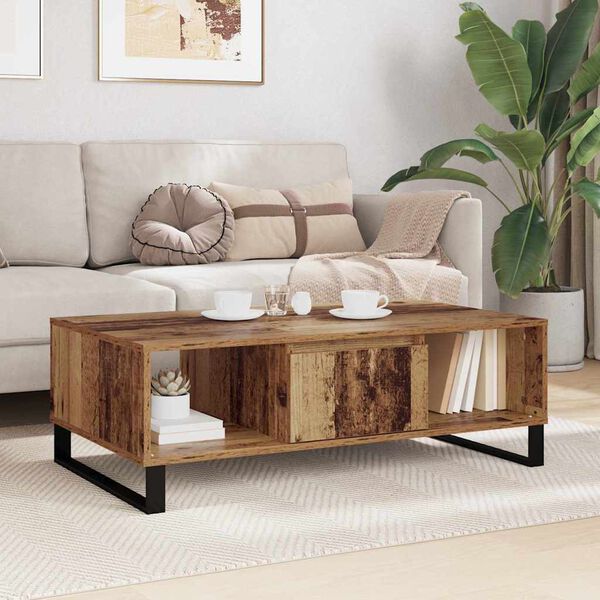 vidaXL Coffee Table Old Wood 104 x 60 x 35 cm Engineered Wood