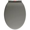 vidaXL Soft-Close Toilet Seat Quick Release Grey Oval