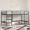 vidaXL Kids'Loft Bed Frame Black 107 x 200 cm