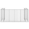 vidaXL Gabion Wall for Garbage Bins Galvanised Steel 254x100x110 cm