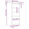 vidaXL Sliding Door Natural 80 x 208 cm Solid Pine Wood