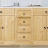 vidaXL Cabinet SKI Honey Brown 40 x 46 x 81 cm Solid Pine Wood