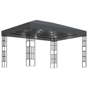 vidaXL Gazebo | Anthracite and black | Fabric (100% polyester), Steel | Large