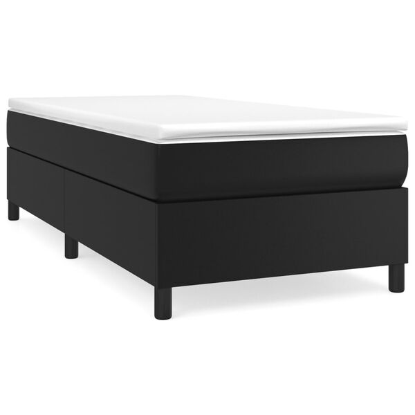 vidaXL Box Spring Bed Frame Black Single Faux Leather (UK/IE/FI/NO only)