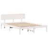 vidaXL Bed Frame with Headboard White 140 x 200 cm Solid Pine Wood