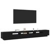 vidaXL TV Cabinet Set 3 pcs Black 300 x 35 x 40 cm Engineered Wood