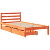 vidaXL Bed Frame without Mattress Wax Brown 75x190 cm Small Single Solid Wood Pine