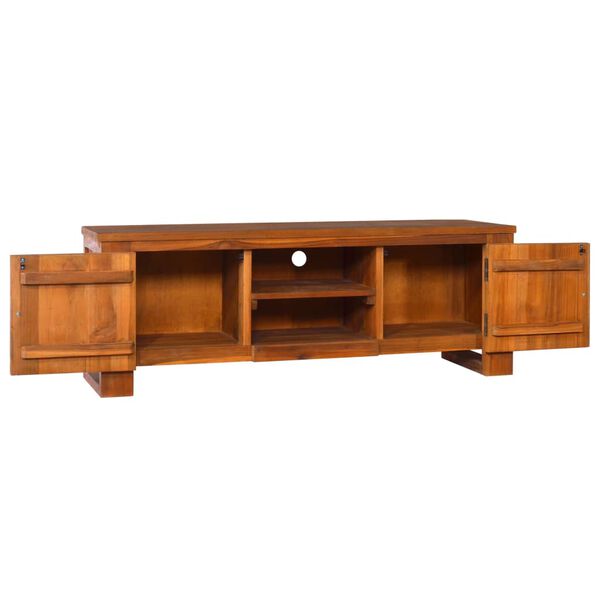 vidaXL TV Cabinet 110x30x40 cm Solid Teak Wood