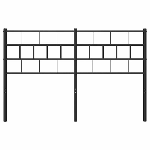 vidaXL Metal Headboard Black 150 cm