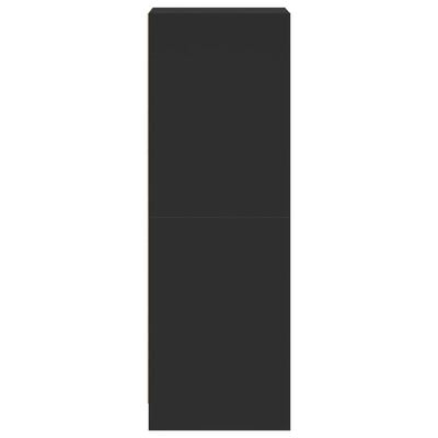 vidaXL Highboard with Glass Doors Black 35x37x109 cm