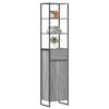 vidaXL Bathroom Cabinet Grey Sonoma 40 x 30 x 180 cm Engineered Wood