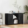 vidaXL Sideboard FLORIN Black 88.5 x 30.5 x 55.5 cm Engineered Wood