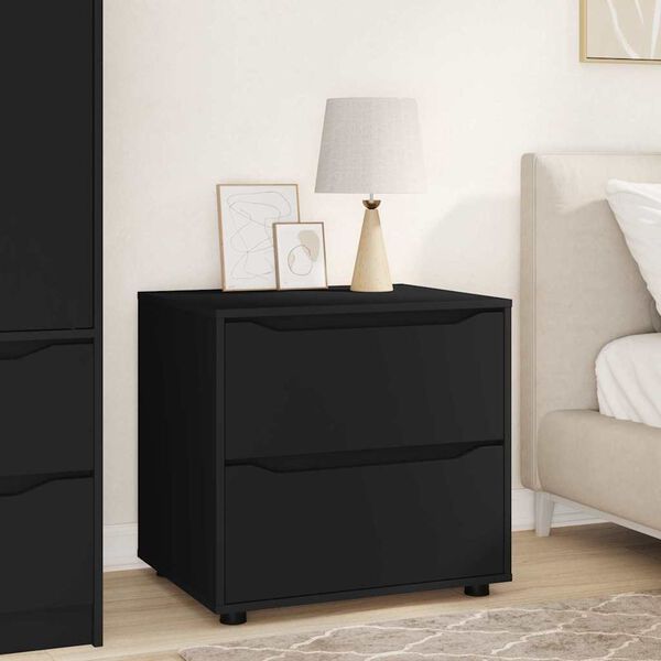 vidaXL Storage Cabinet Black 60 x 48 x 57 cm Engineered Wood