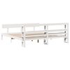 vidaXL Bed Frame without Mattress White 180x200 cm Super King Solid Wood Pine