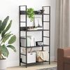 vidaXL 4-Layer Book Shelf Black 60x27.6x124.5 cm Engineered Wood
