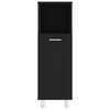 vidaXL Bathroom Cabinet Black 30x30x95 cm Engineered Wood